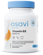 Produkto nuotrauka: Osavi Vitamin D3, 2000IU - 60 minkštųjų kapsulių