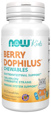Produkto nuotrauka: NOW Foods BerryDophilus Kids kramtomųjų tablečių - 60 kramtomųjų tablečių