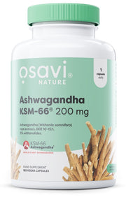 Produkto nuotrauka: Osavi Ashwagandha KSM-66, 200mg - 180 vegan caps