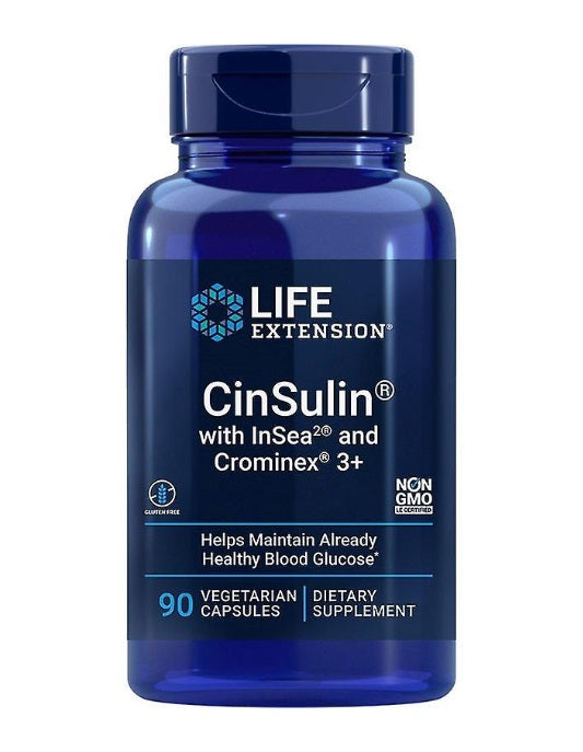 Life Extension CinSulin su InSea2 ir Crominex 3+ - 90 kapsulių