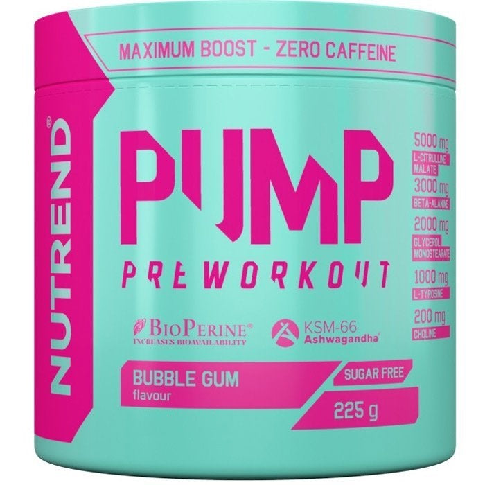 Nutrend Pump prieš treniruotę, kramtomoji guma – 225 g