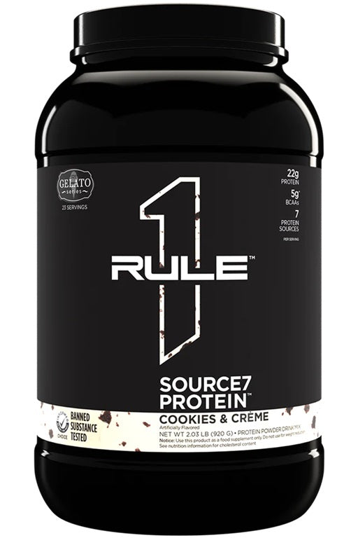 Rule One Source7 baltyminiai sausainiai su kreminiais ledais – 920 g