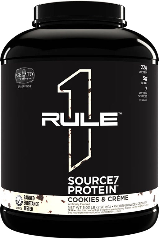 Rule One Source7 baltyminiai sausainiai su kreminiais ledais – 2280 g