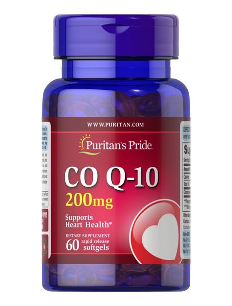 Puritan's Pride kofermentas Q10, 200 mg – 60 kapsulių