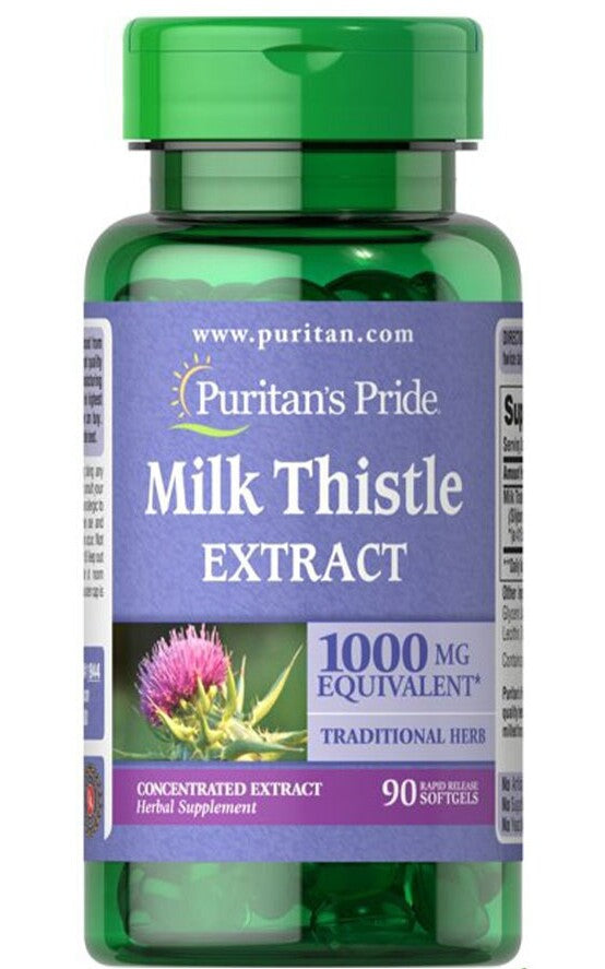 Puritan's Pride Milk Thistle - 90 kapsulių