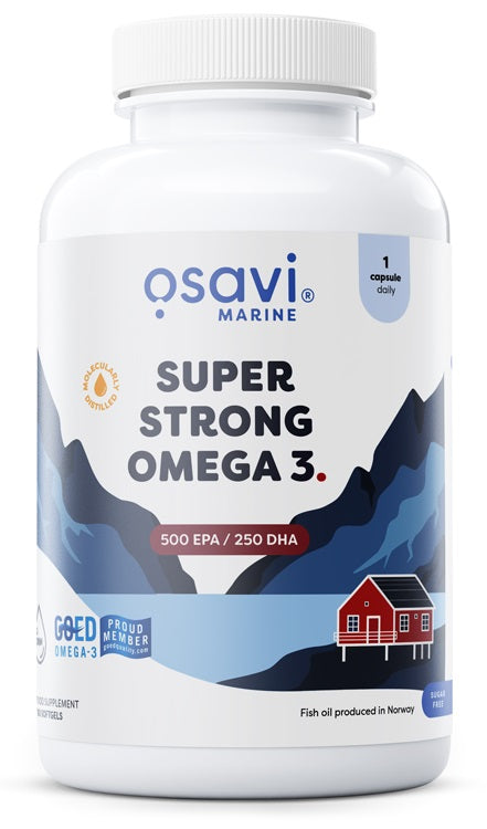 Produkto nuotrauka: Osavi Super Strong Omega 3, 500 EPA / 250 DHA - 180 minkštųjų kapsulių