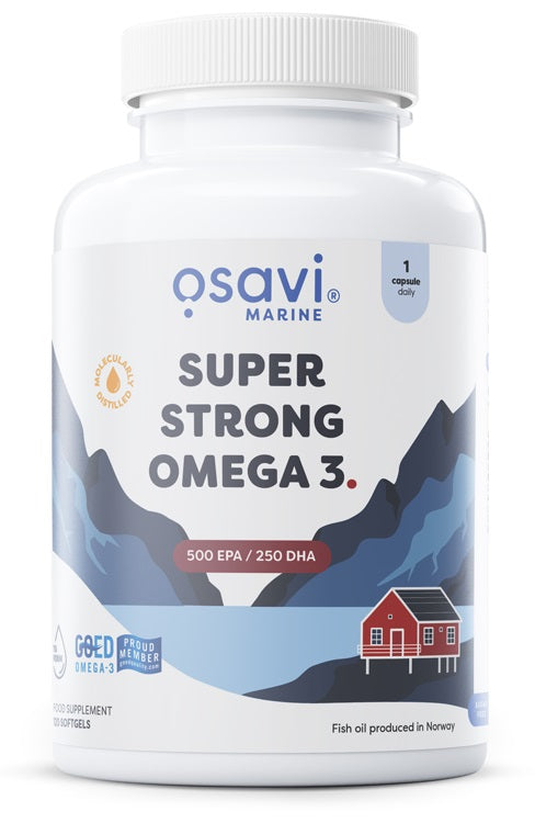 Produkto nuotrauka: Osavi Super Strong Omega 3, 500 EPA / 250 DHA - 120 minkštųjų kapsulių