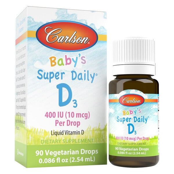 Carlson Labs Baby's Super Daily D3, 400 TV – 2,54 ml.