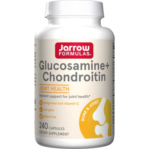 Jarrow Formulas gliukozaminas + chondroitinas - 240 kapsulių