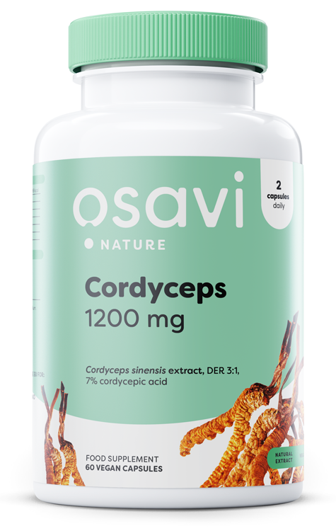 Produkto nuotrauka: Osavi Cordyceps, 1200mg - 60 vegan caps