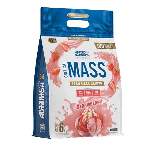 Applied Nutrition Critical Mass – profesionalus, braškių skonio – 6000 g