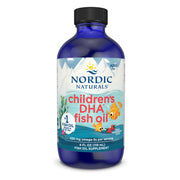 Nordic Naturals vaikams skirtas DHA, 530 mg Omega - 3, braškių skonio – 119 ml.