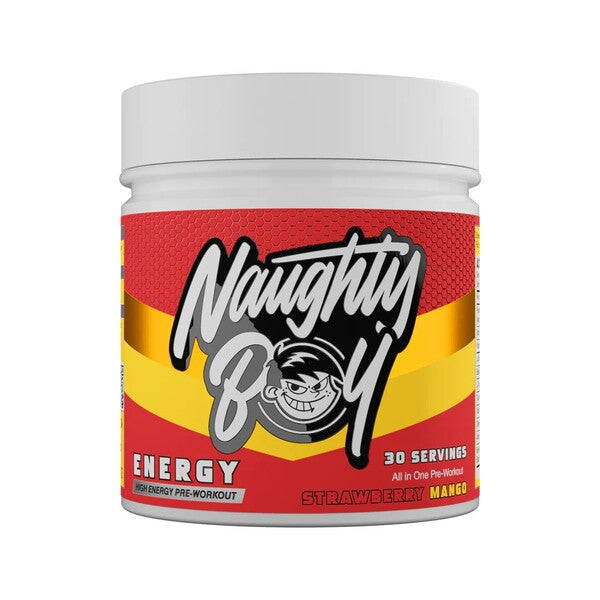 Naughty Boy Energy, braškių ir mangų skonio – 390 g