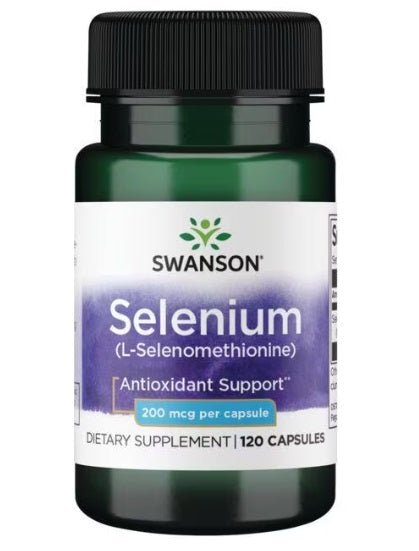 Swanson selenas, 200 mcg – 120 kapsulių