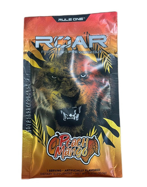 Rule One Roar, persikų ir mangų skonio – 10,5 g (1 porcija)