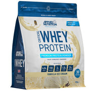 Applied Nutrition Critical Whey išrūgų baltymų milteliai, vaniliniai ledai – 900 g