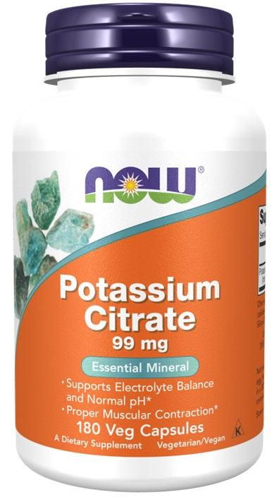 Produkto nuotrauka: NOW Foods Potassium Citrate, 99mg - 180 kapsulių
