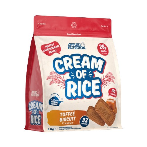 Applied Nutrition ryžių kremas, karameliniai sausainiai – 1000 g