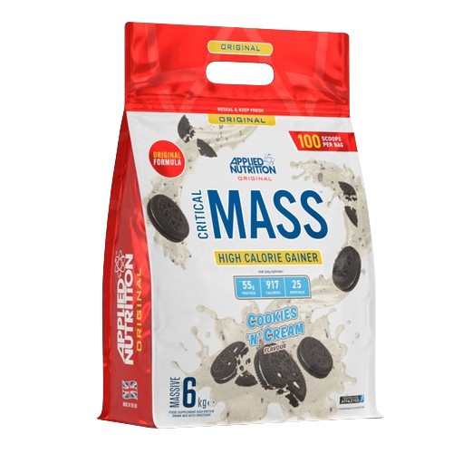 Applied Nutrition Critical Mass – originalus, sausainių ir grietinėlės skonio – 6000 g