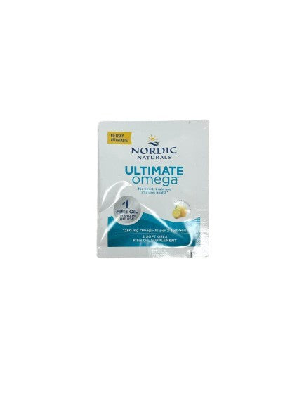 Nordic Naturals Ultimate Omega, 1280 mg citrinų skonio – 2 kapsulės (1 porcija)