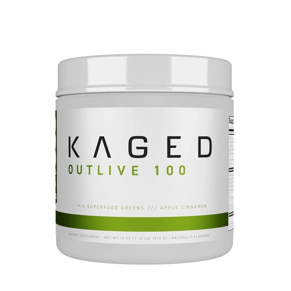 Kaged Muscle Outlive 100, obuolių ir cinamono skonio – 510 g