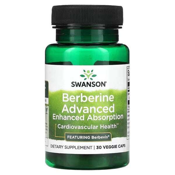 Swanson Berberine Advanced pagerintos absorbcijos kapsulės – 30 kapsulių
