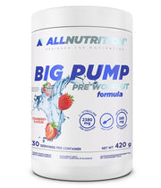 Allnutrition Big Pump skonio, braškių skonio – 420 g