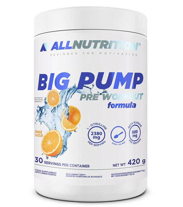 Allnutrition Big Pump, apelsinų skonio – 420 g