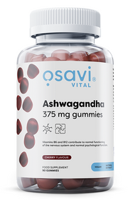 Produkto nuotrauka: Osavi Ashwagandha 375mg Gummies, vyšnia - 90 gummies