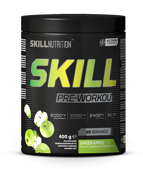 Skill Nutrition Skill prieš treniruotę skirtas maistas, žalias obuolys – 400 g