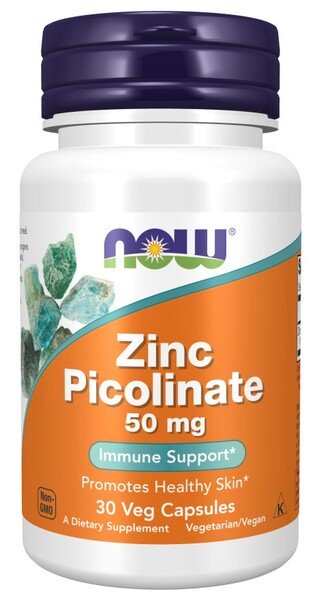 Produkto nuotrauka: NOW Foods Zinc Picolinate, 50mg - 30 kapsulių