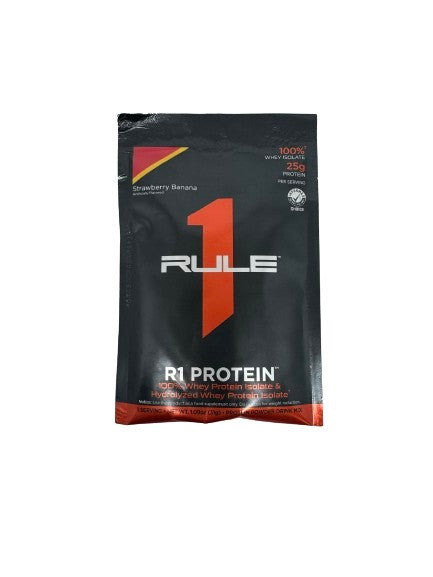 Rule One R1 baltyminis gėrimas, braškių ir bananų skonio – 31 g (1 porcija)