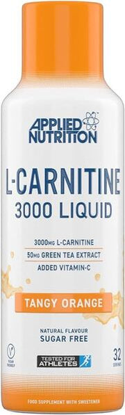 Applied Nutrition L - karnitino skystis 3000, gaivaus apelsino skonio – 480 ml.