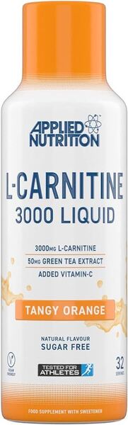 Applied Nutrition L - karnitino skystis 3000, gaivaus apelsino skonio – 480 ml.
