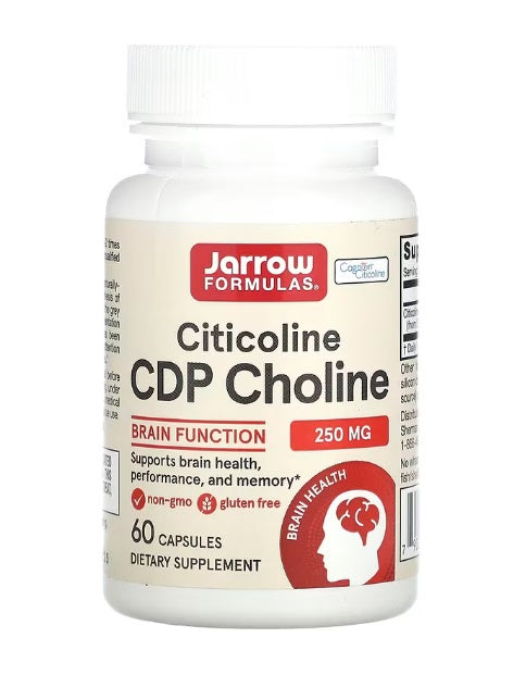Jarrow Formulas Citicoline CDP Cholinas, 250 mg - 60 kapsulių