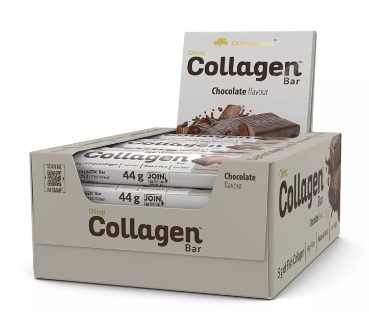 Olimp Nutrition kolageno batonėlis, šokolado skonio - 25 x 44 g