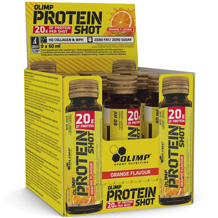 Olimp Nutrition baltymų šotas, apelsinų skonio - 9 x 60 ml.