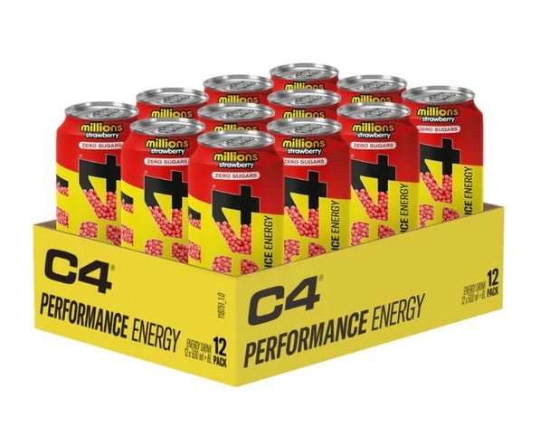 Cellucor C4 Performance Energy, milijonai braškių skonio – 12 x 500 ml.