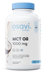 Produkto nuotrauka: Osavi MCT Oil, 1000mg - 180 minkštųjų kapsulių