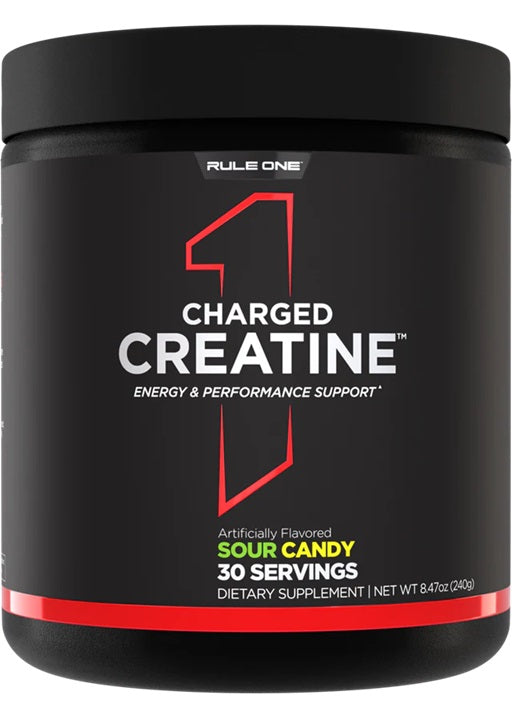Rule One Charged Creatine, rūgštūs saldainiai – 240 g