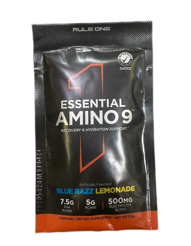 Rule One Essential Amino 9, Blue Razz limonadas – 11,5 g (1 porcija)