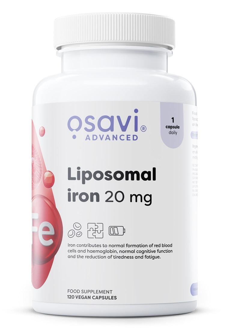Produkto nuotrauka: Osavi Liposomal Iron, 20mg - 120 vegan caps