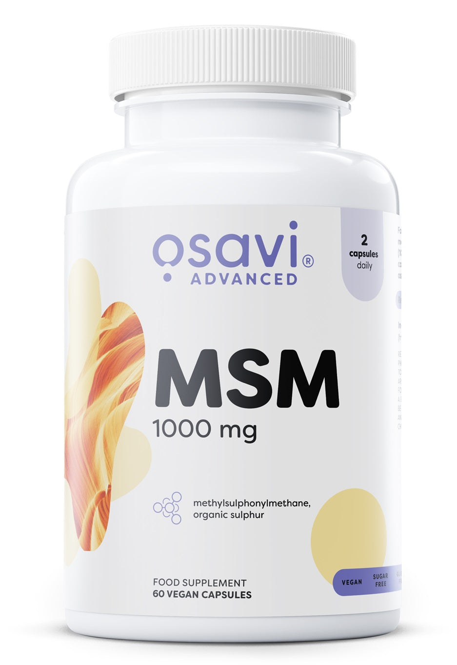 Produkto nuotrauka: Osavi MSM, 1000mg - 60 kapsulių