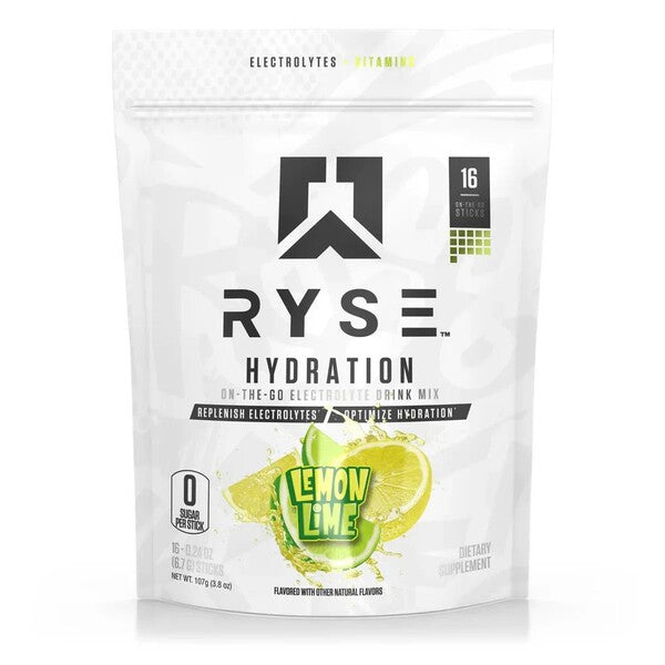 RYSE drėkinamieji lazdelės, citrinų ir laimų skonio - 16 x 6,7 g