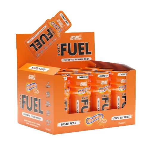 Applied Nutrition Bodyfuel energijos šotai, apelsinų skonio – 12 x 60 ml.