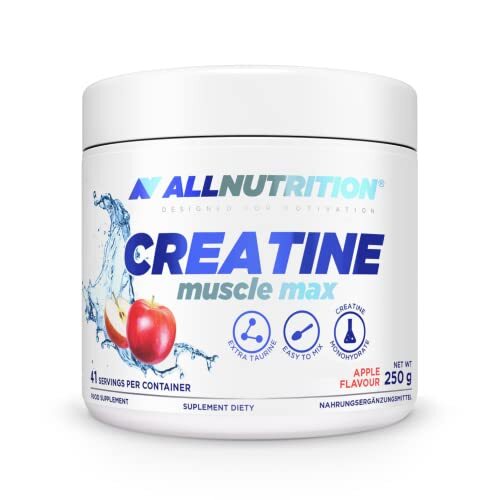 Allnutrition kreatinas Muscle Max, obuolių skonio – 250 g