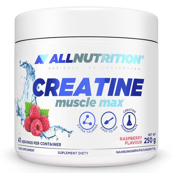 Allnutrition kreatinas Muscle Max, aviečių skonio – 250 g