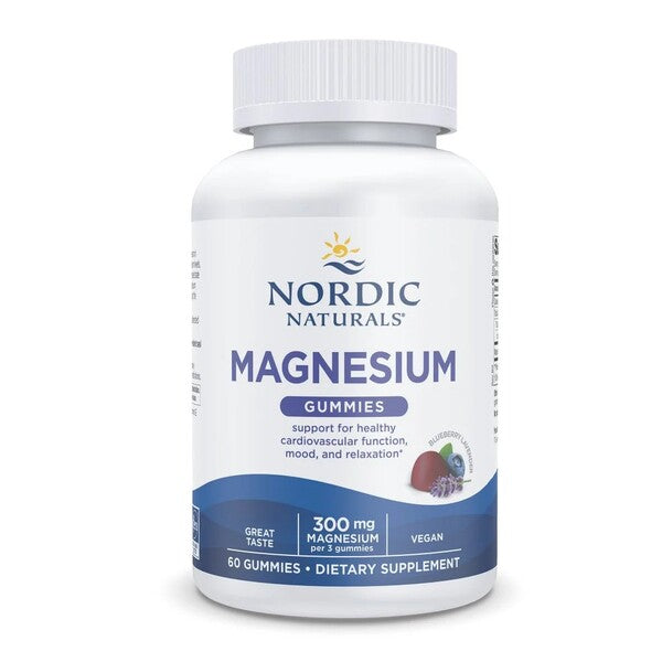 Nordic Naturals magnio ir mėlynių bei levandų skonio guminukai – 60 guminukų