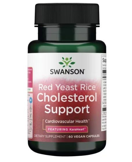 Swanson raudonųjų mielių ryžių cholesterolio palaikymas – 60 kapsulių