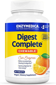 Enzymedica Digest Complete kramtomosios tabletės, apelsinų skonio - 60 tablečių